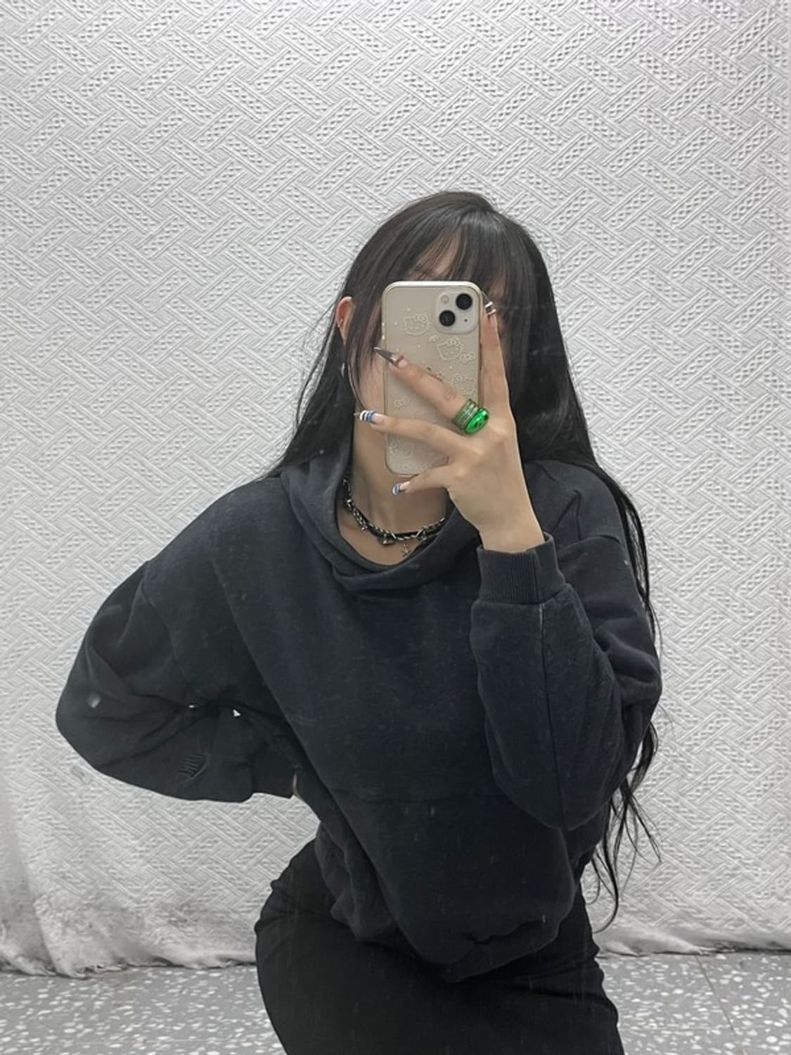 나이키 올드스쿨 빈티지 캐주얼 크롭 후드티 L C07969 상품이미지1