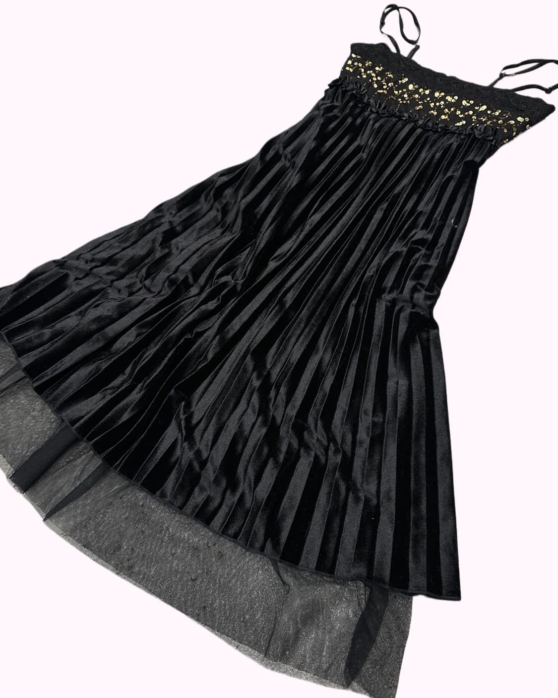 spangle detail pleats dress 상품이미지3