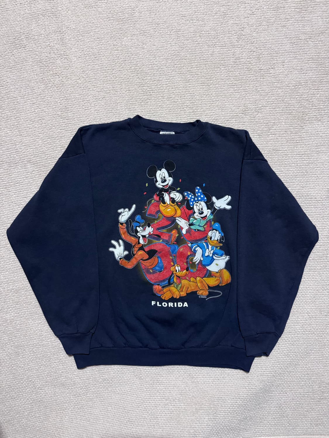 90s 디즈니 TULTEX 네이비 스웻셔츠 L 상품이미지2