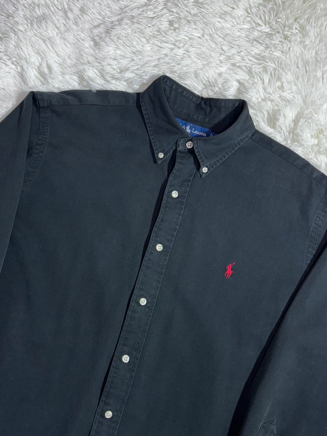 폴로 랄프로렌 레드포니 블랙 오버핏 솔리드 셔츠  상품이미지3