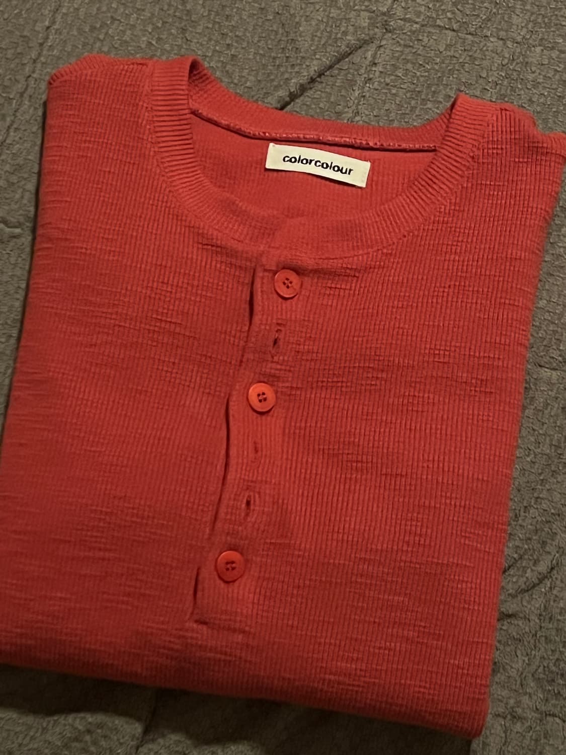 컬러컬러 버튼 헨리넥 3 사이즈 상품이미지2