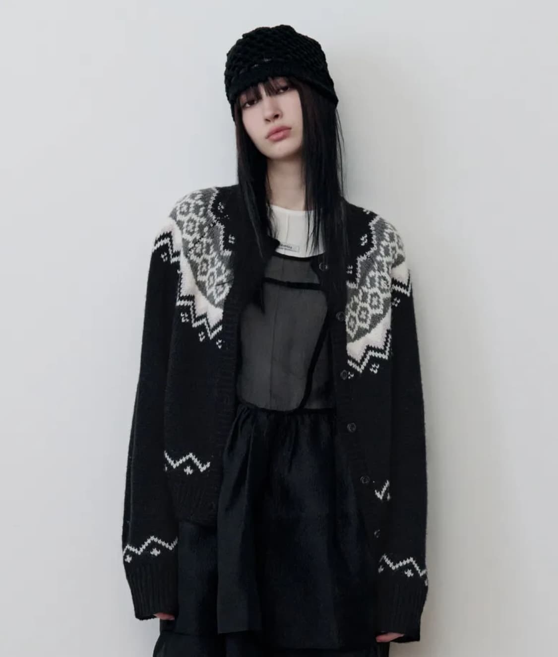로라로라 노르딕패턴 니트 가디건 상품이미지1