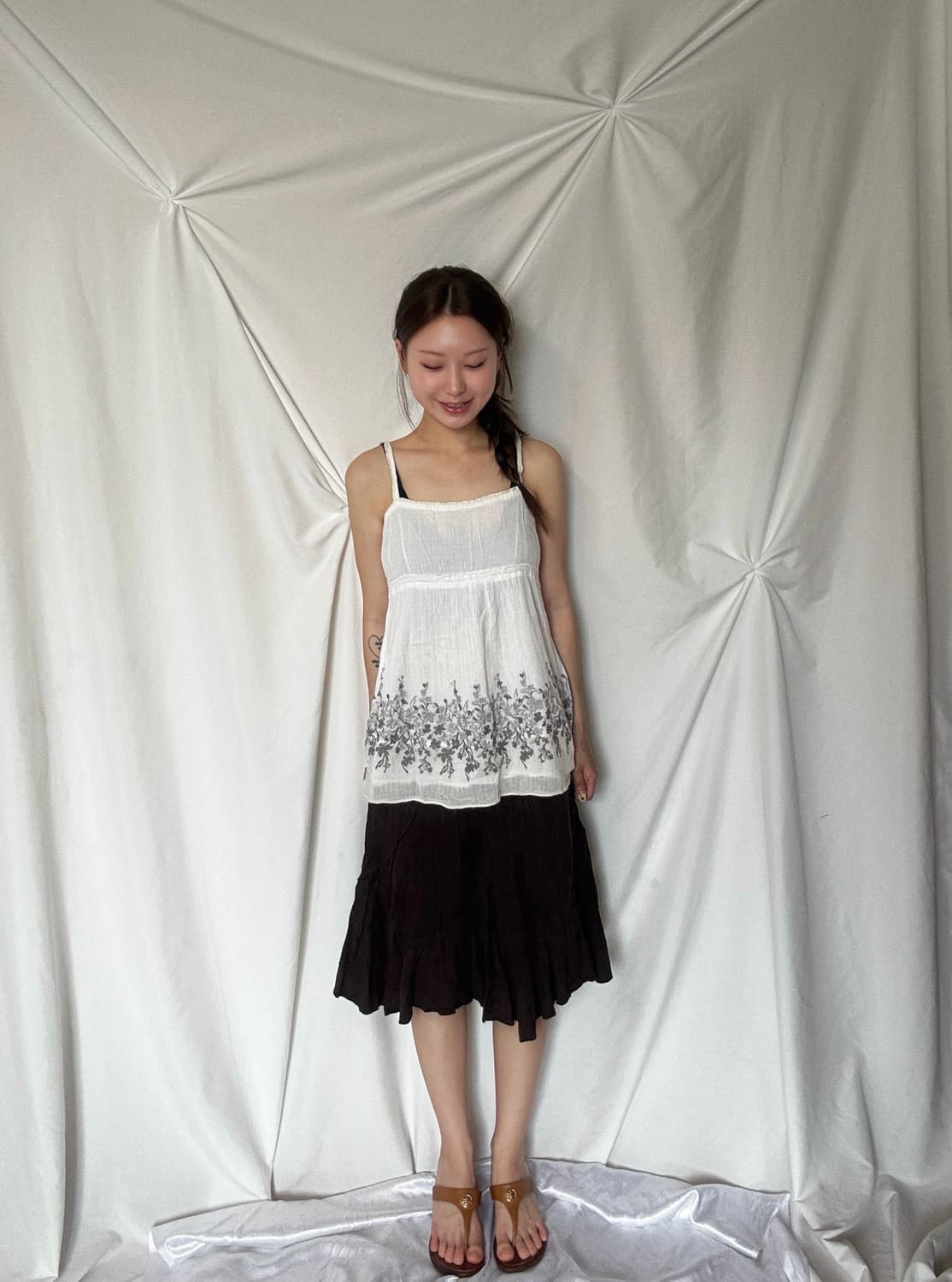 브라운 스커트 상품이미지3