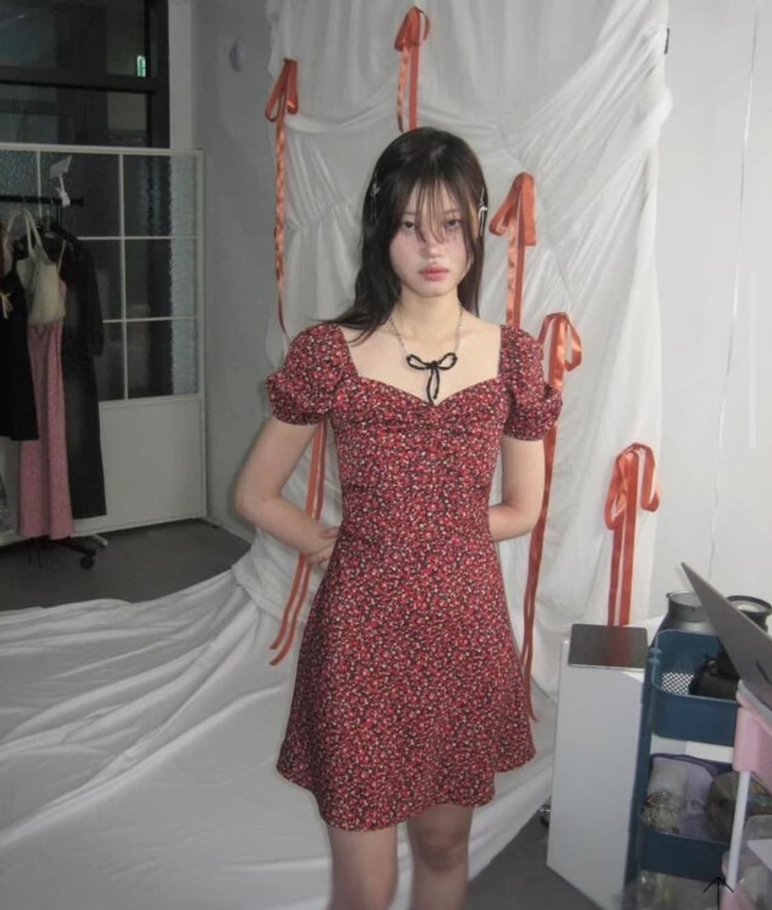 루루서울 레드팬지 원피스 상품이미지1