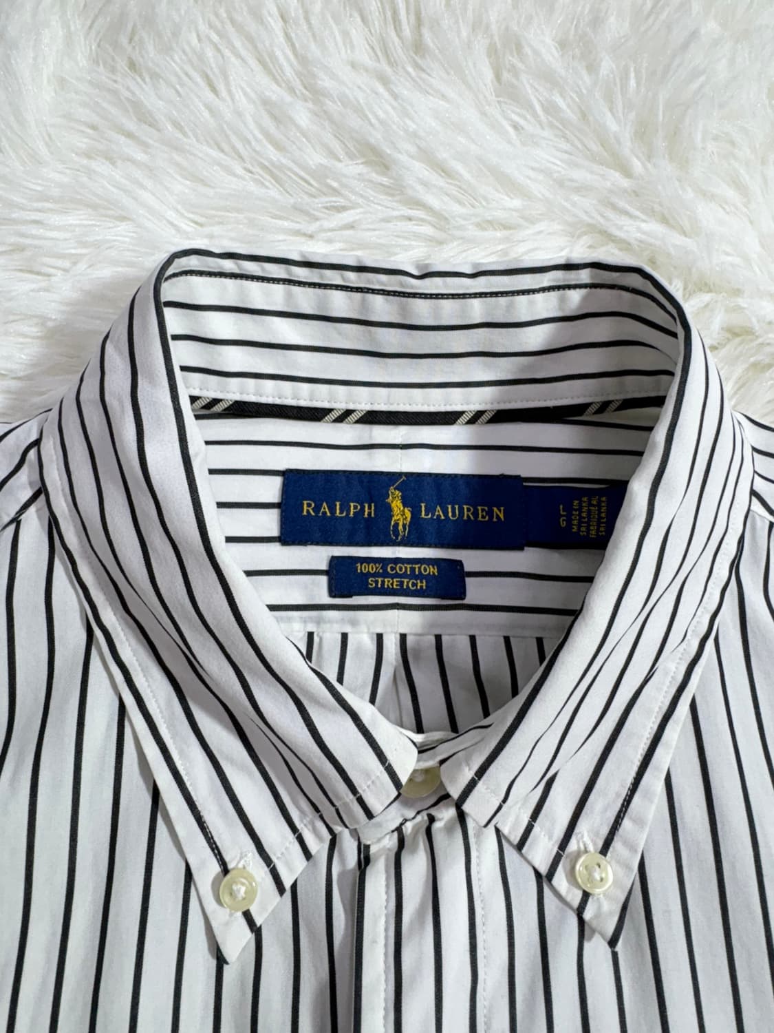 폴로 랄프로렌 블랙 화이트 오버핏 셔츠  상품이미지6