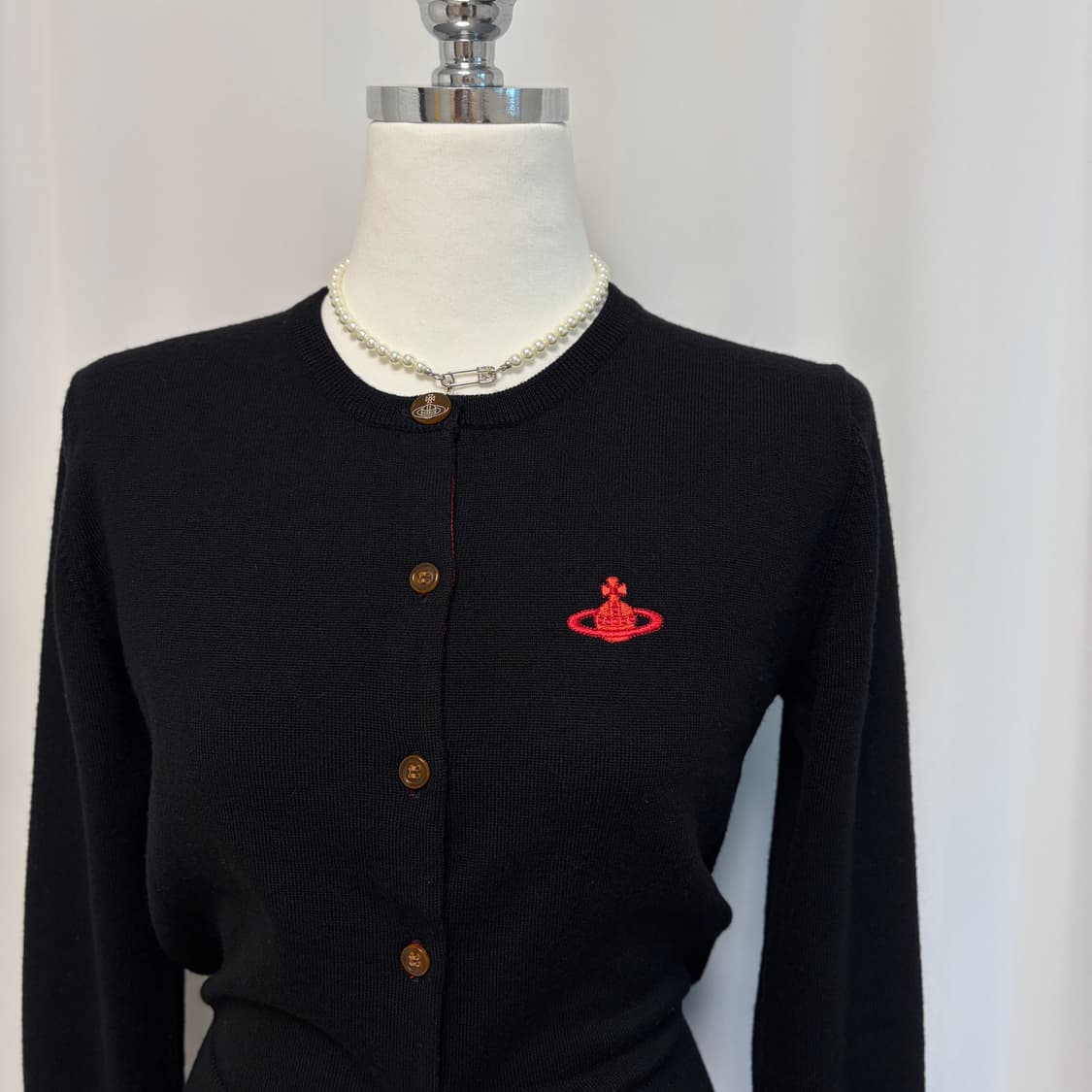 비비안웨스트우드 레드라벨 울 가디건 블랙 상품이미지8