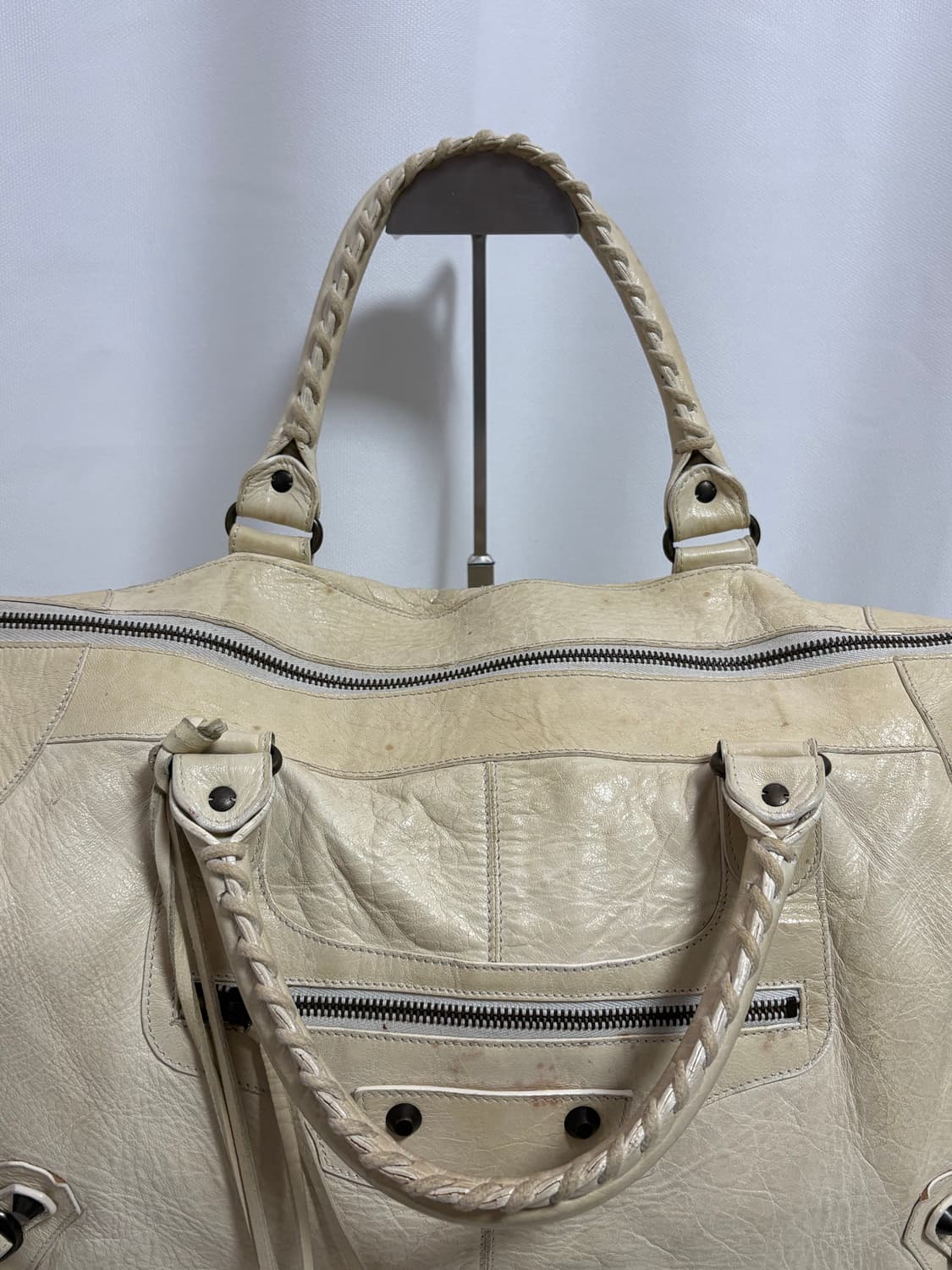 발렌시아가 워크 모터백 아이보리 상품이미지7