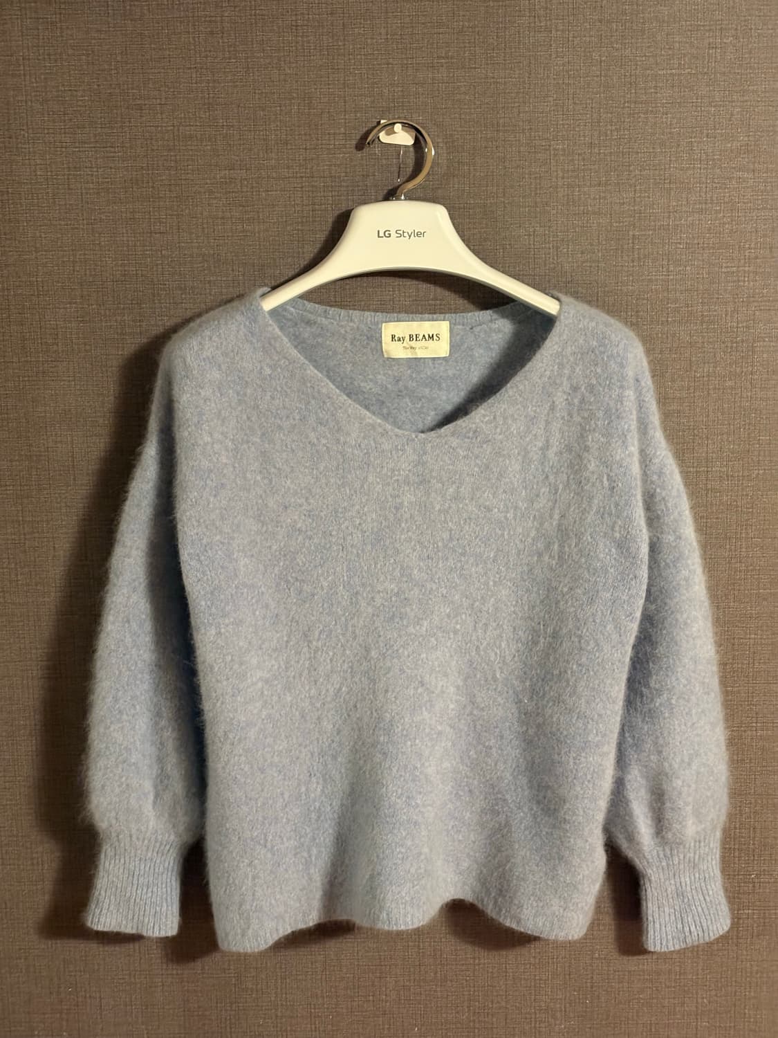 Ray Beams 브이넥 니트 하늘색 상품이미지1