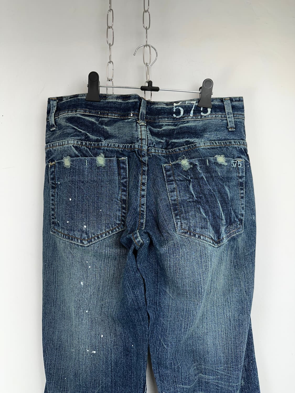 Paint Splatter Flare Denim Jeans 상품이미지8