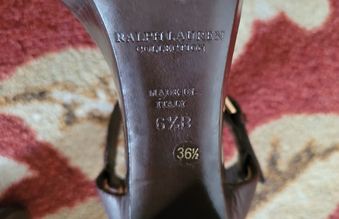 폴로 랄프로렌 컬렉션 퍼플라벨 여성 가죽샌들 235(6.5) 상품이미지6