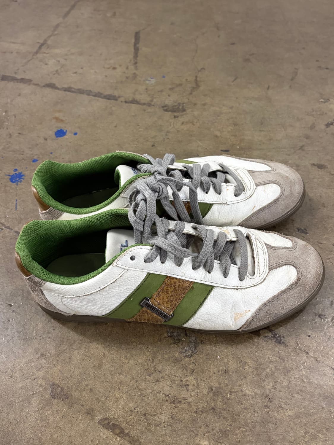 Disel 흰색/녹색 스니커즈 운동화 275 상품이미지3