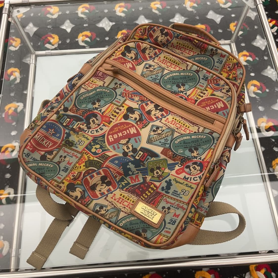 빈티지 키치 미키마우스 카툰패턴 백팩 C07276 상품이미지3