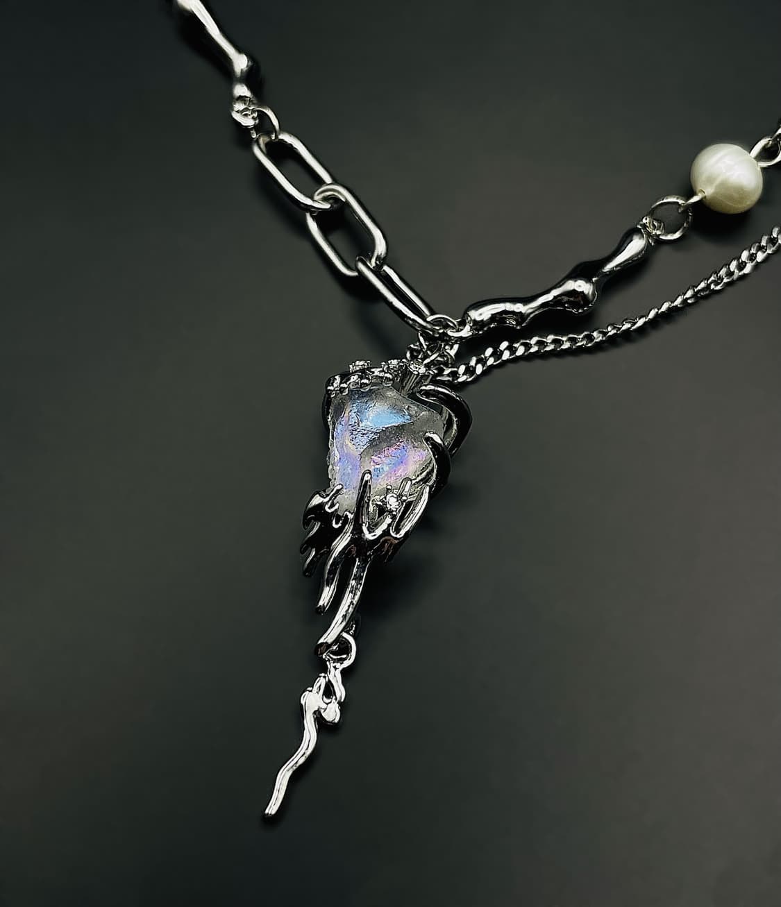 Real pearl v necklace 상품이미지5