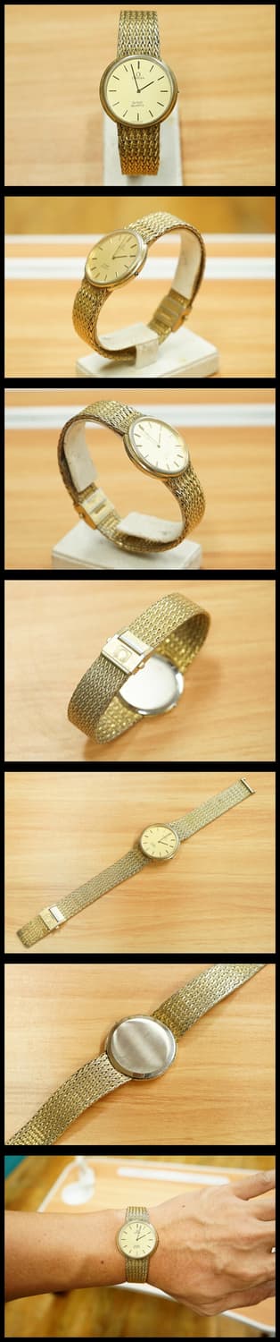 70s 오메가 드빌 1365 금장 쿼츠 시계 상품이미지2