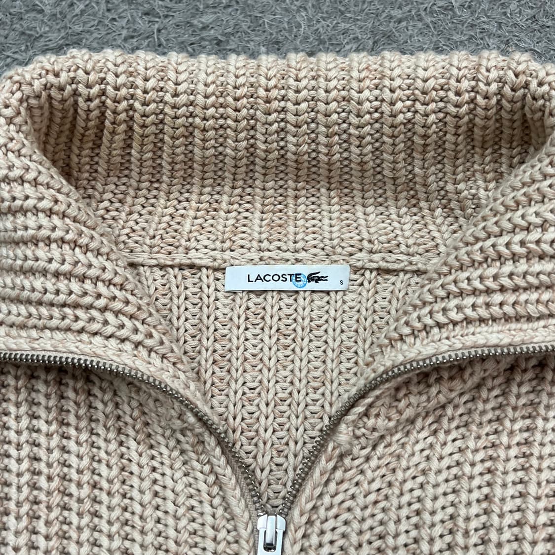 [우먼95-100] 라코스테 니트집업 상품이미지3