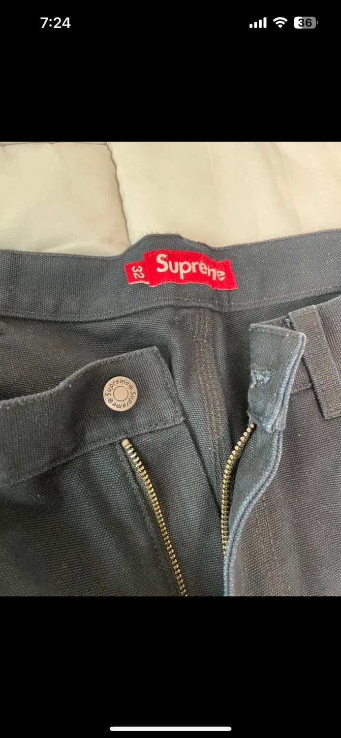 슈프림 24FW 더블니 페인터 팬츠 블랙 32사이즈 상품이미지3