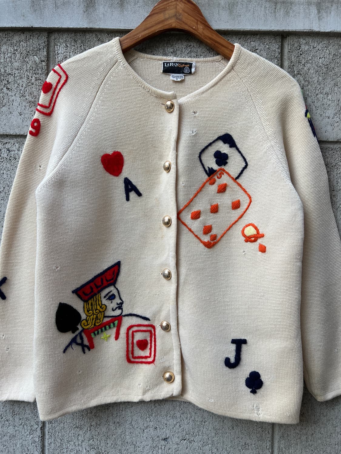 1970s LEROY KNITWEAR CARDIGAN 70s 울가디건 상품이미지3