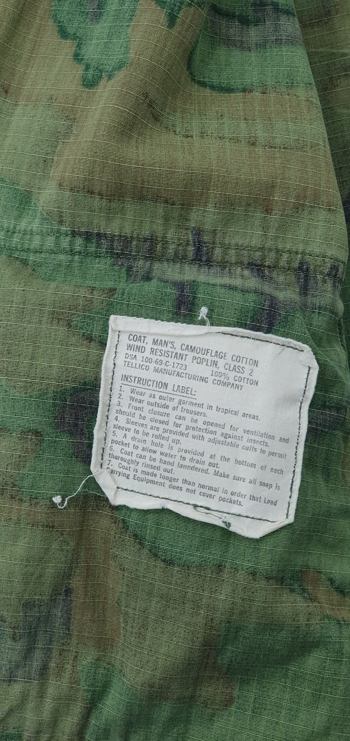 미군 오리지널 정글퍼티그 ERDL 자켓 하이랜드 패턴 베트남전 ('69년 상품이미지8