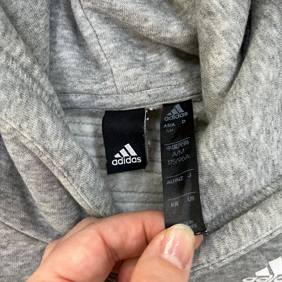 L 아디다스 풀오버 후드 티셔츠 0303M 상품이미지2