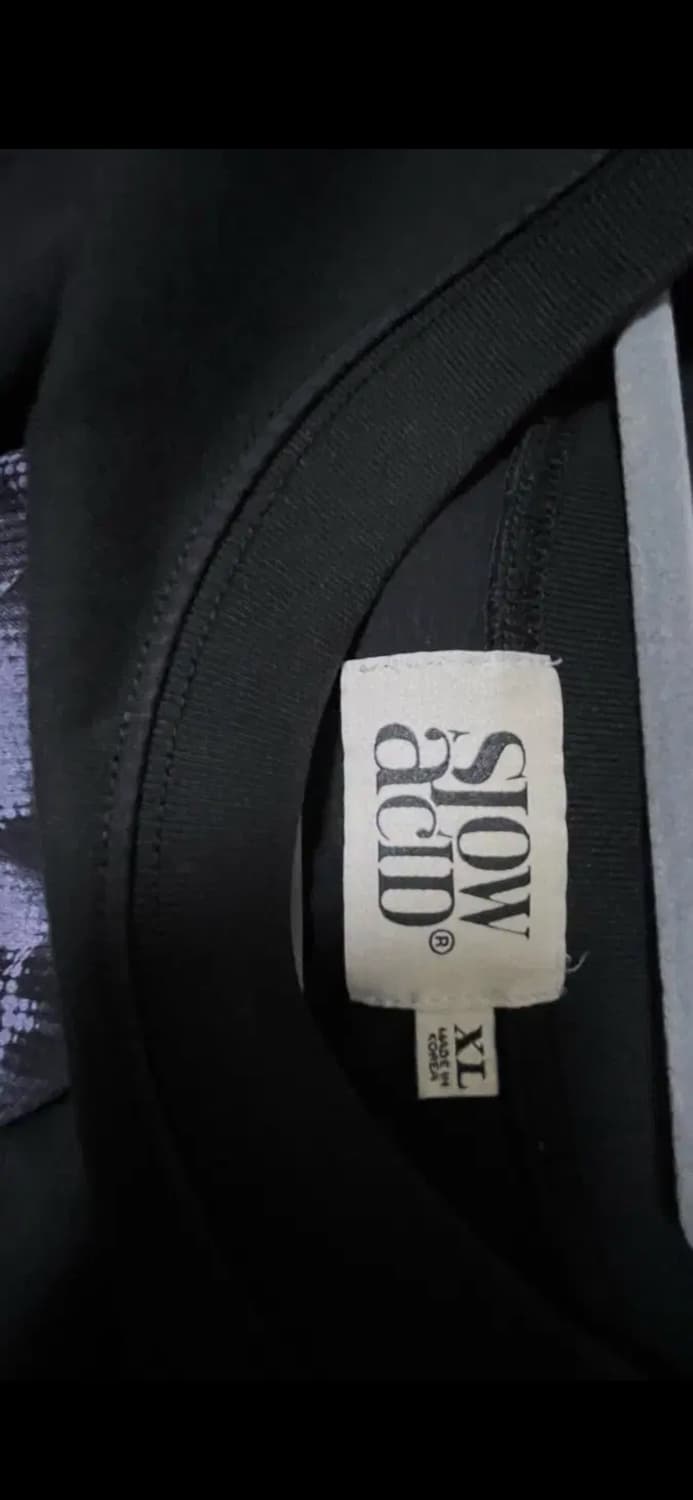 슬로우애시드 블러리 로고 반팔 티셔츠 블랙 상품이미지4