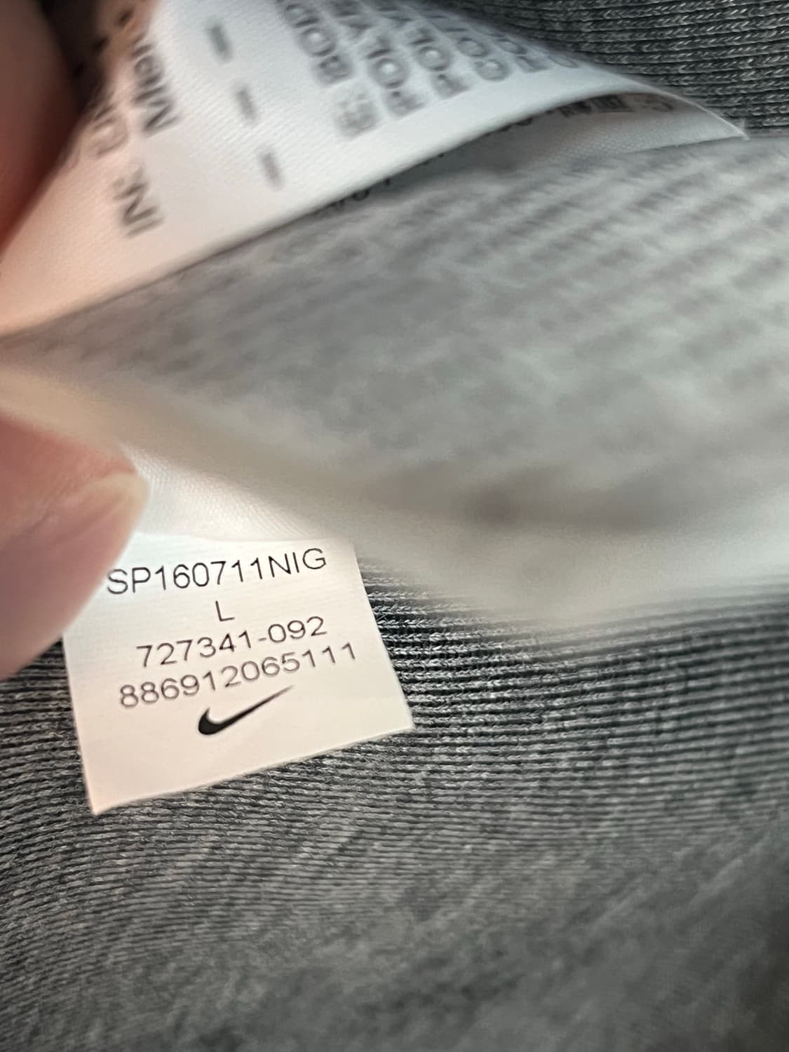 나이키 테크팩 후드집업 그레이/네이비 (L)  상품이미지7