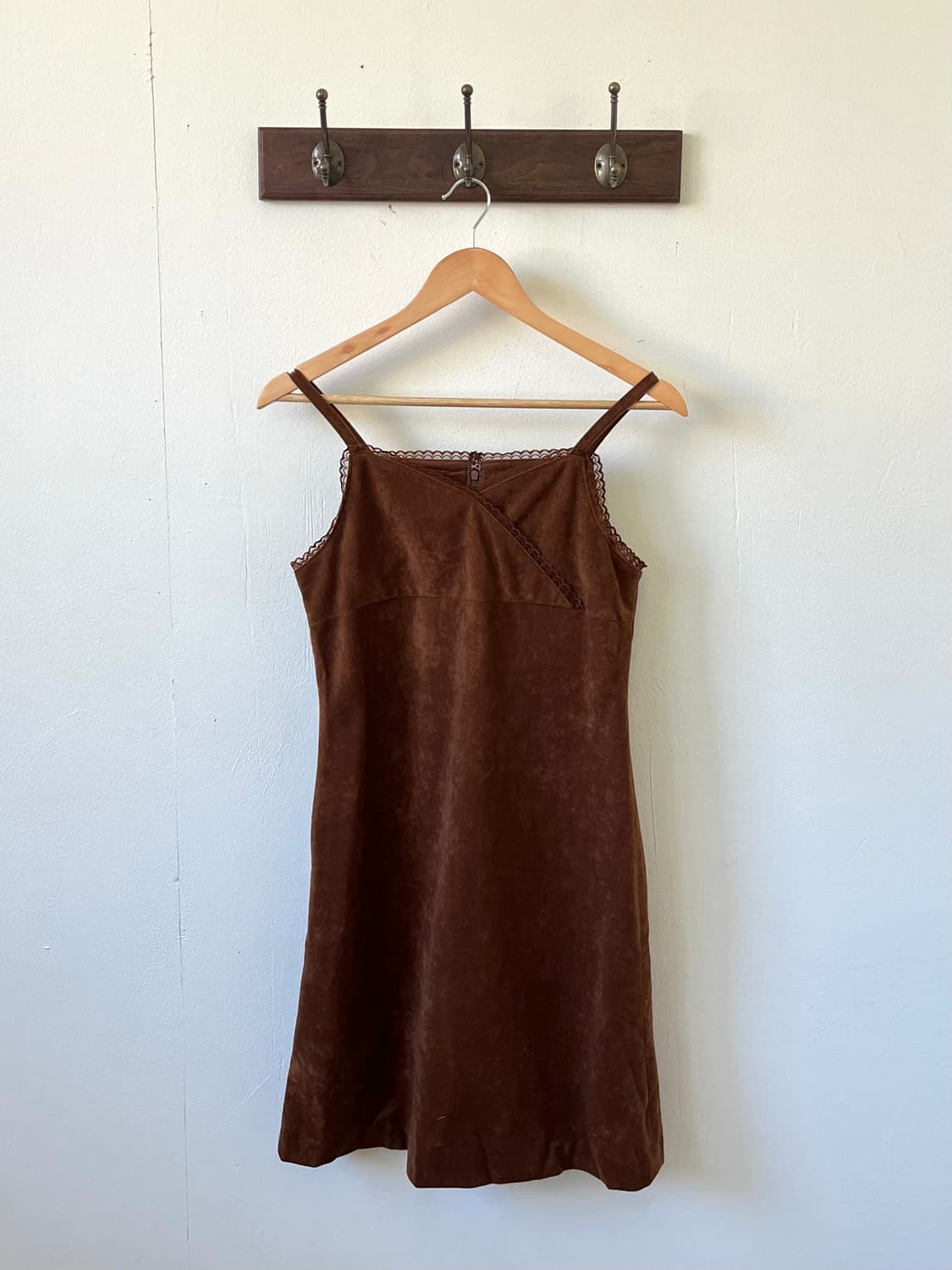 Japan vtg 브라운 벨벳 원피스 상품이미지1