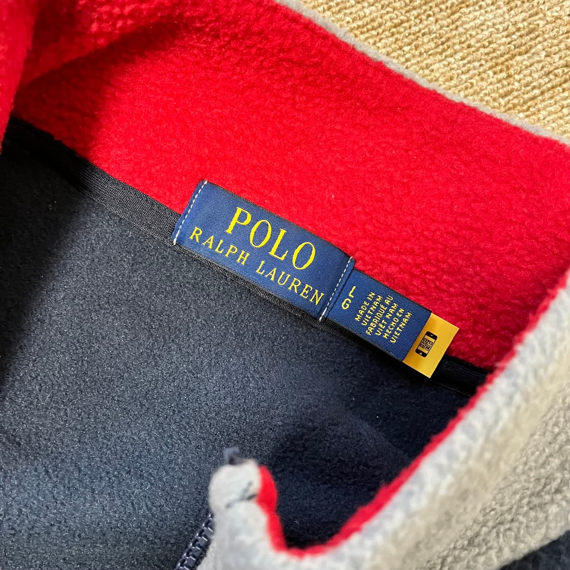 폴로 랄프로렌 성조기 하프집업 후리스 네이비 상품이미지4