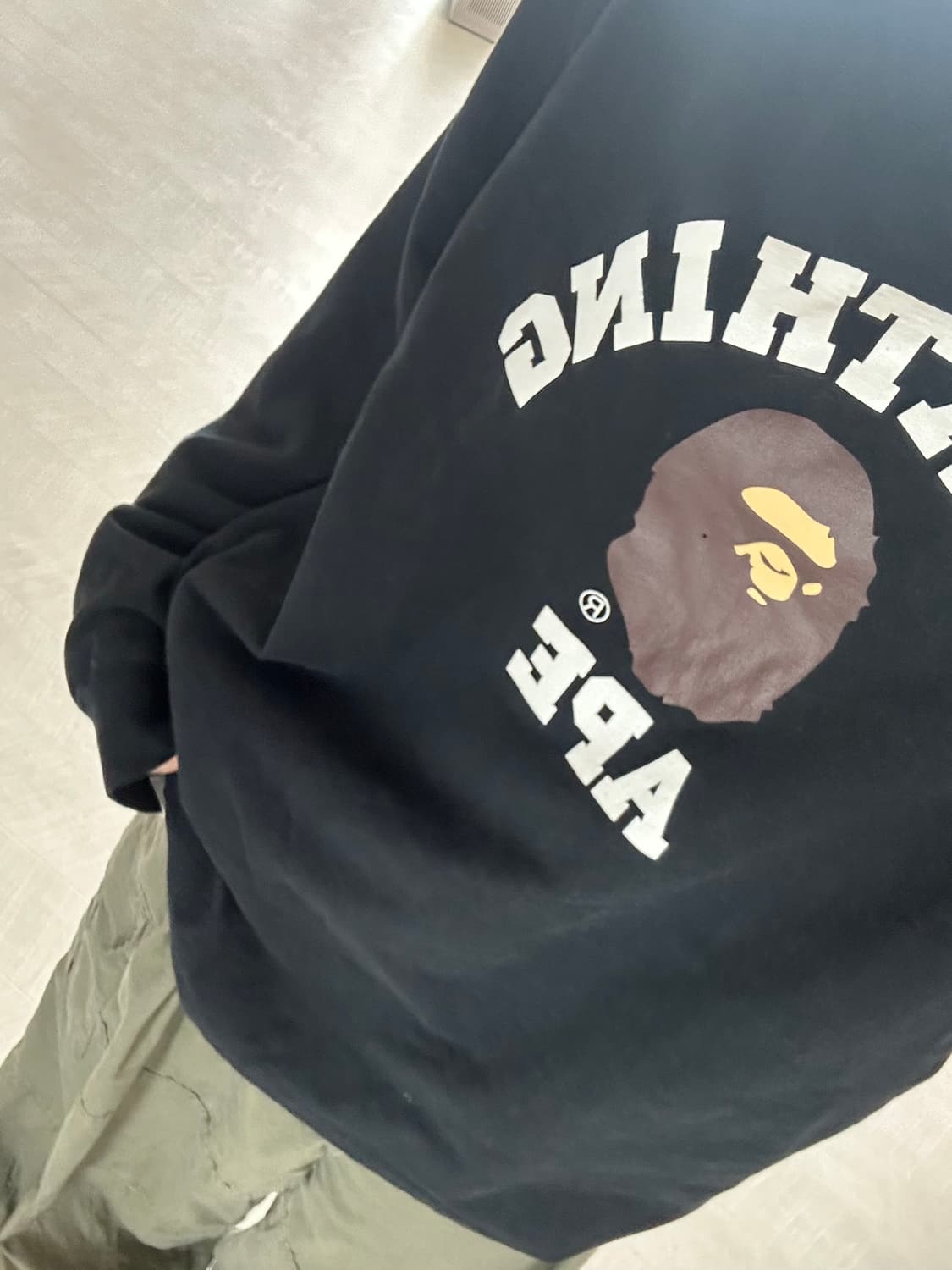 베이프 컬리지 롱슬리브 블랙  2XL 상품이미지1