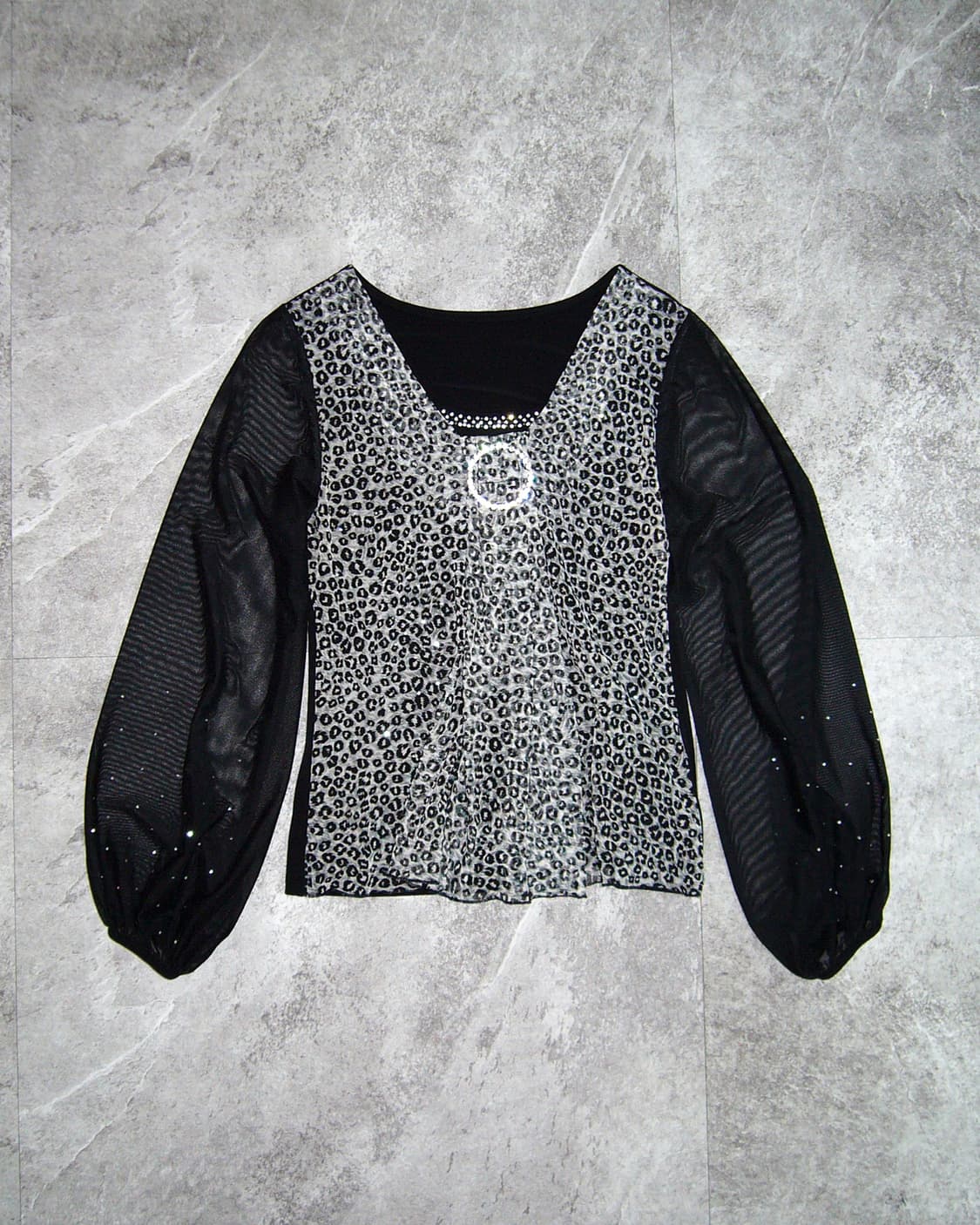 Black Leopard Through Top 상품이미지1