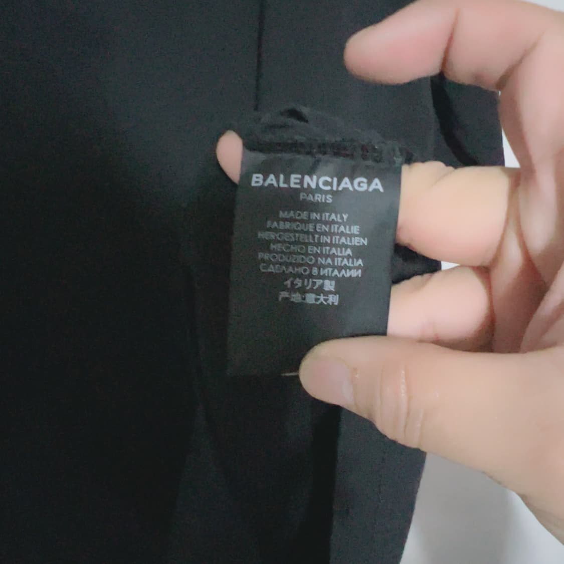 발렌시아가 블랙 로고프린팅 빅사이즈 여름 공용 반팔티 상품이미지5