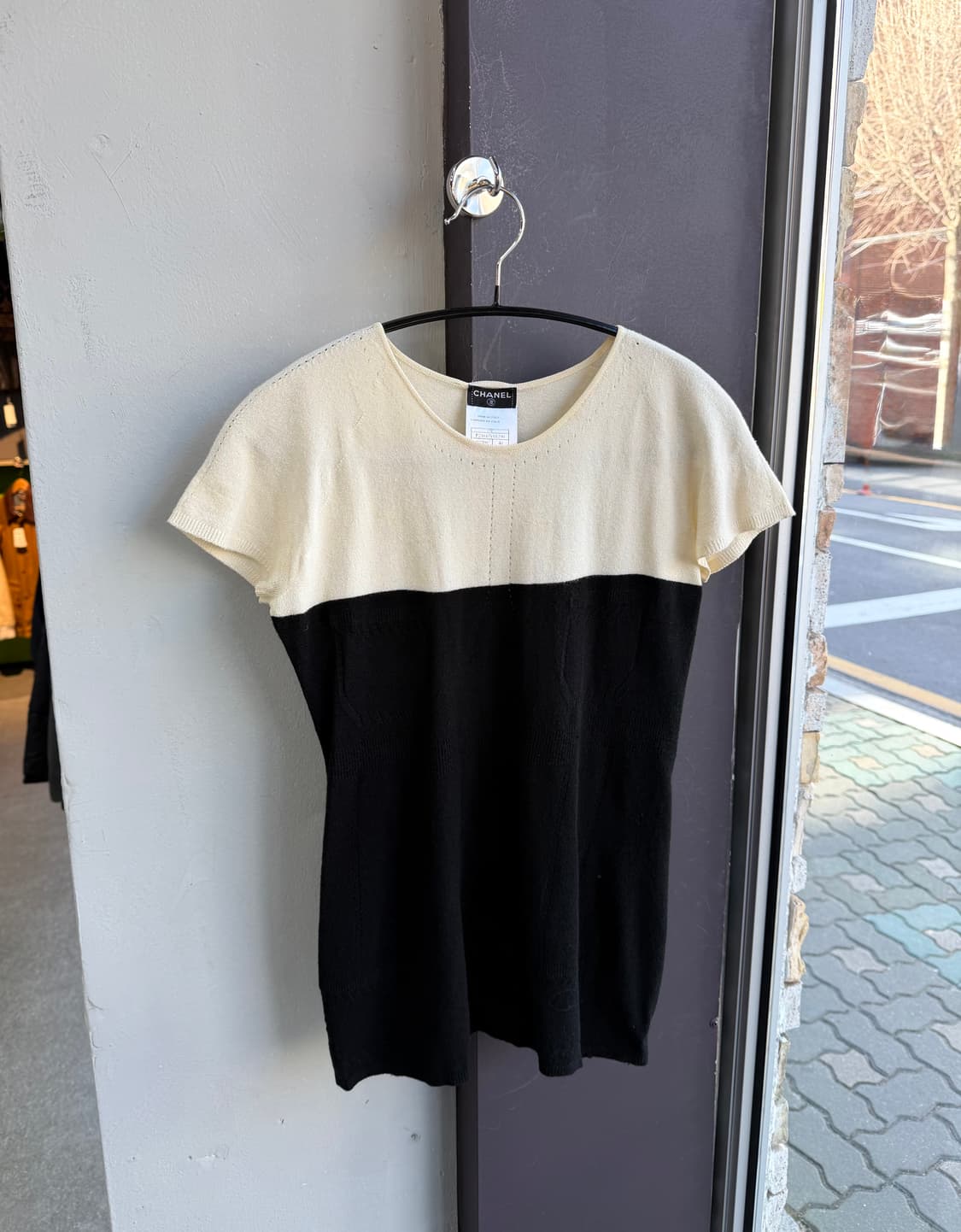 .40/ 샤넬 스티치 투톤 라운드 니트 상품이미지3
