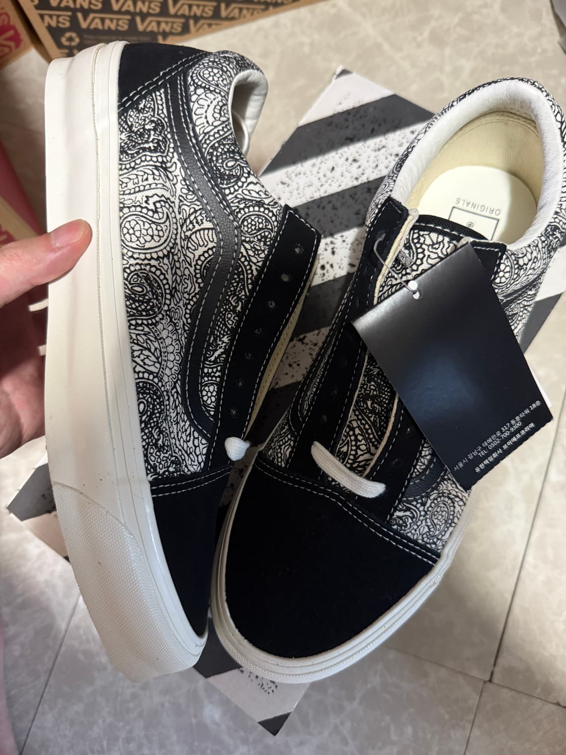 270사이즈 반스 올드스쿨 볼트 드래곤 블랙 상품이미지1