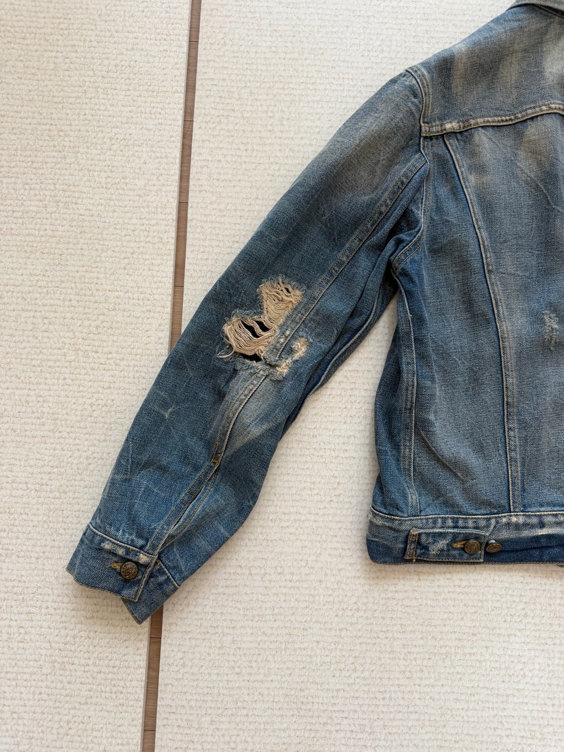 R13 알써틴 디스트로이드 빈티지 청자켓 상품이미지10