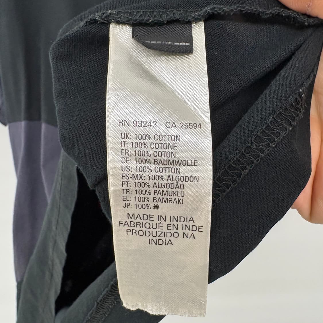 디젤 블랙/차콜 배색 반팔 티셔츠 남성L 상품이미지5