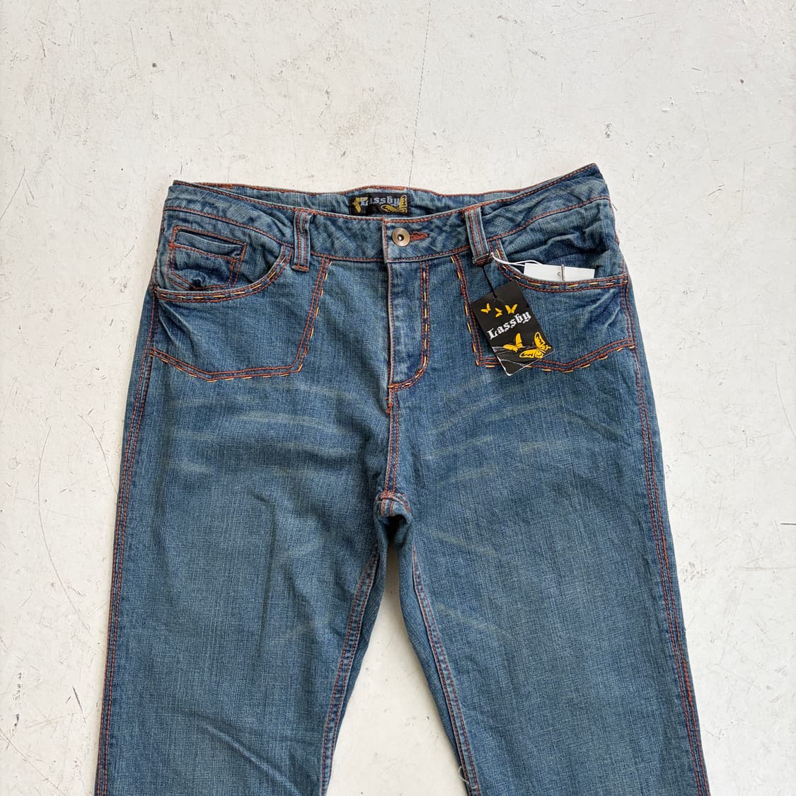 Lassby 빈티지 자수 부츠컷 데님팬츠 30 상품이미지2