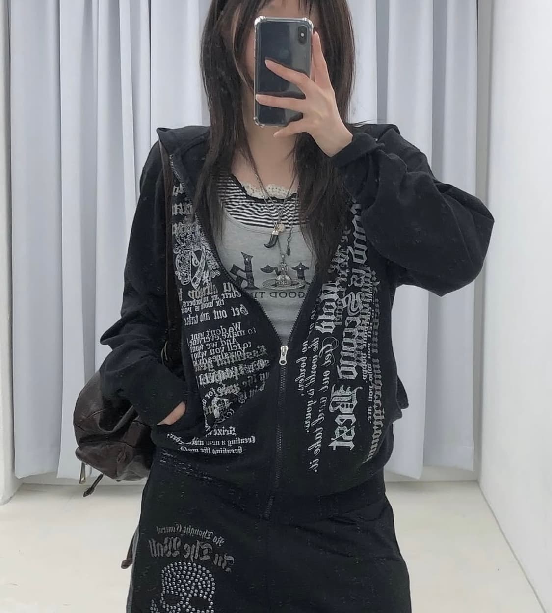 배드보이 후드집업 블랙 상품이미지1