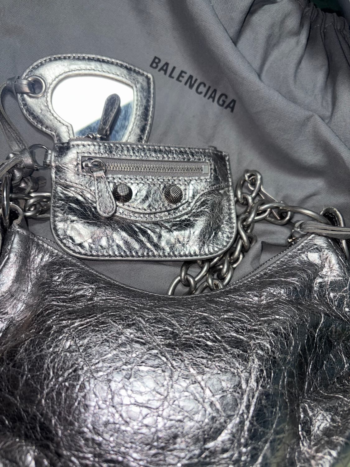 발렌시아가 실버 르카골 체인백 S 상품이미지3