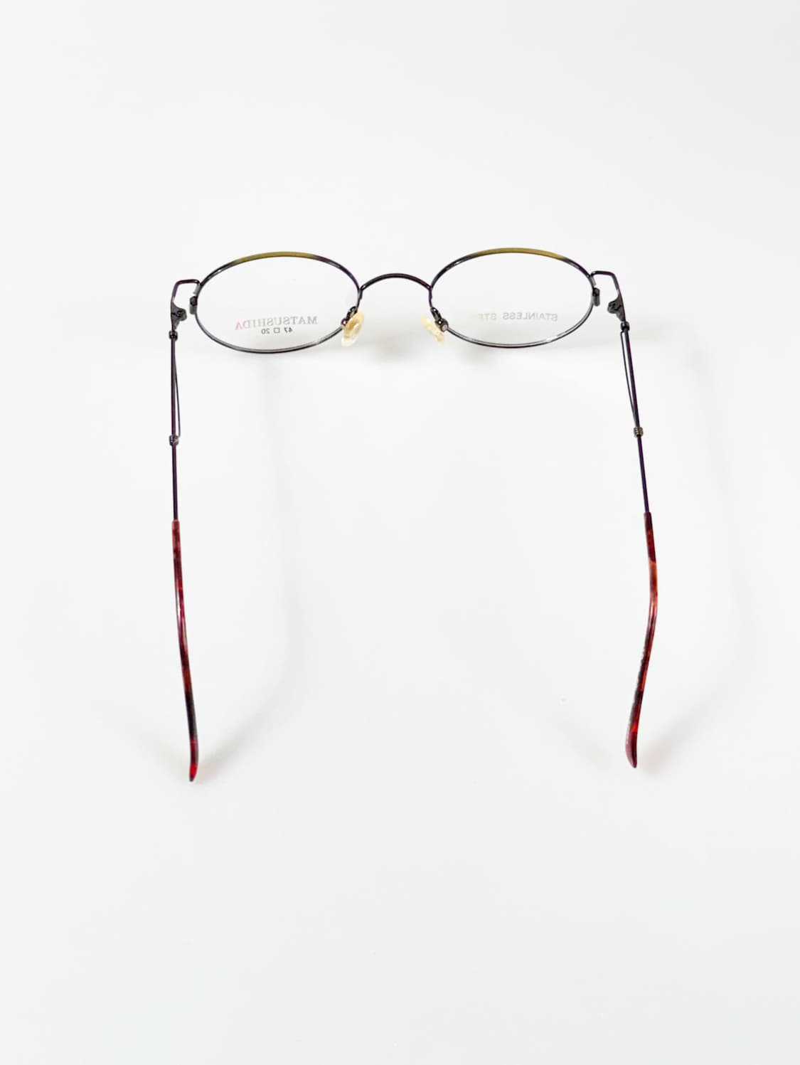 90s 일본제 MATSUSHIDA 슬림 라운드 빈티지 안경 상품이미지5