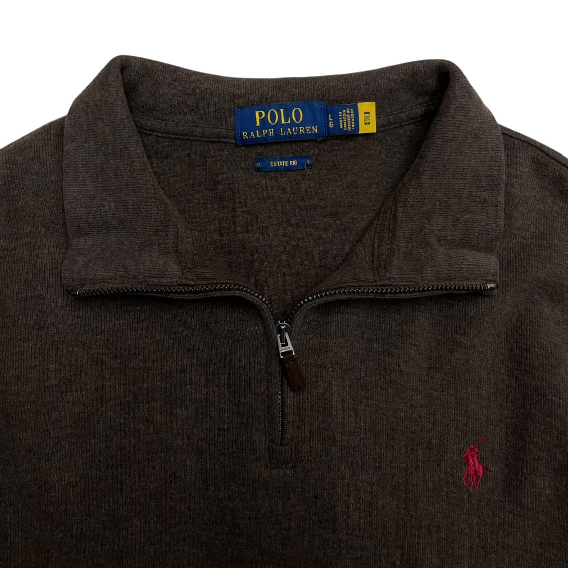 폴로 랄프로렌 레드포니 뮤트브라운 반집업 L 상품이미지4