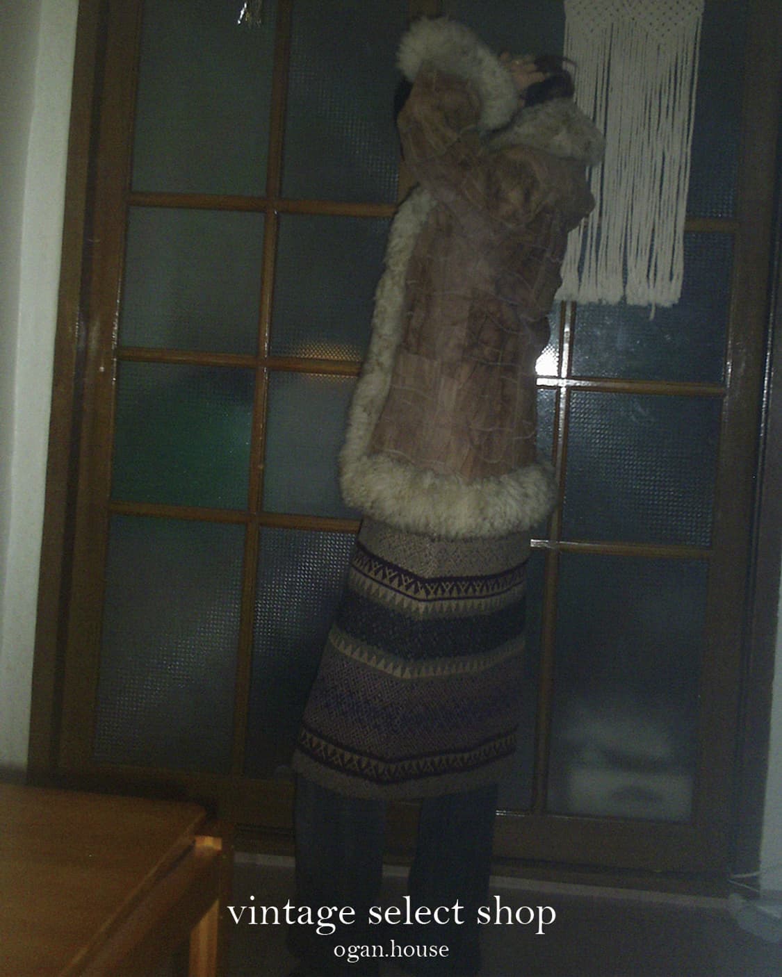 vintage eco fur mustang coat(brown) 상품이미지6