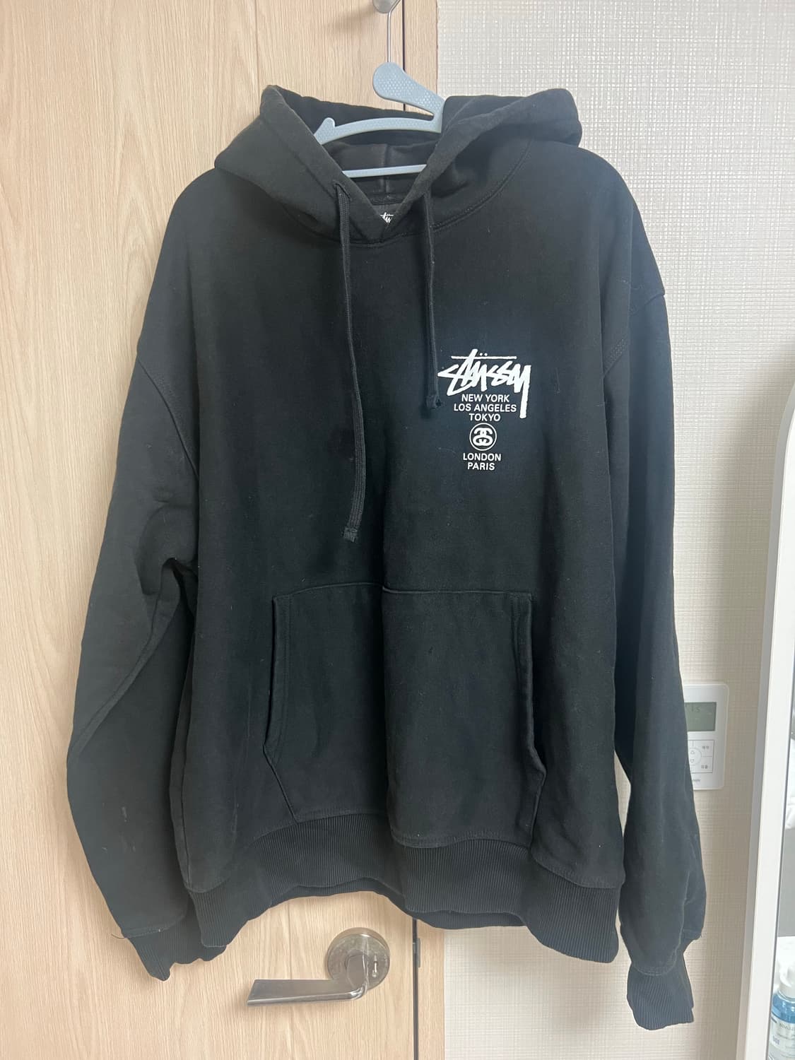 스투시/월드투어 블랙 후드티/L 상품이미지2
