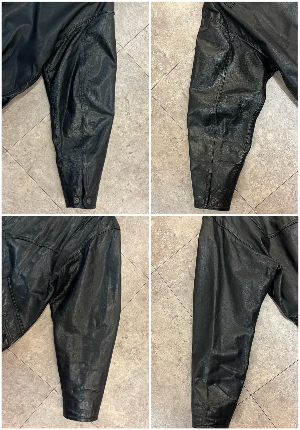 빈티지 양가죽 레더 자켓 블랙 L #csz2882 상품이미지5