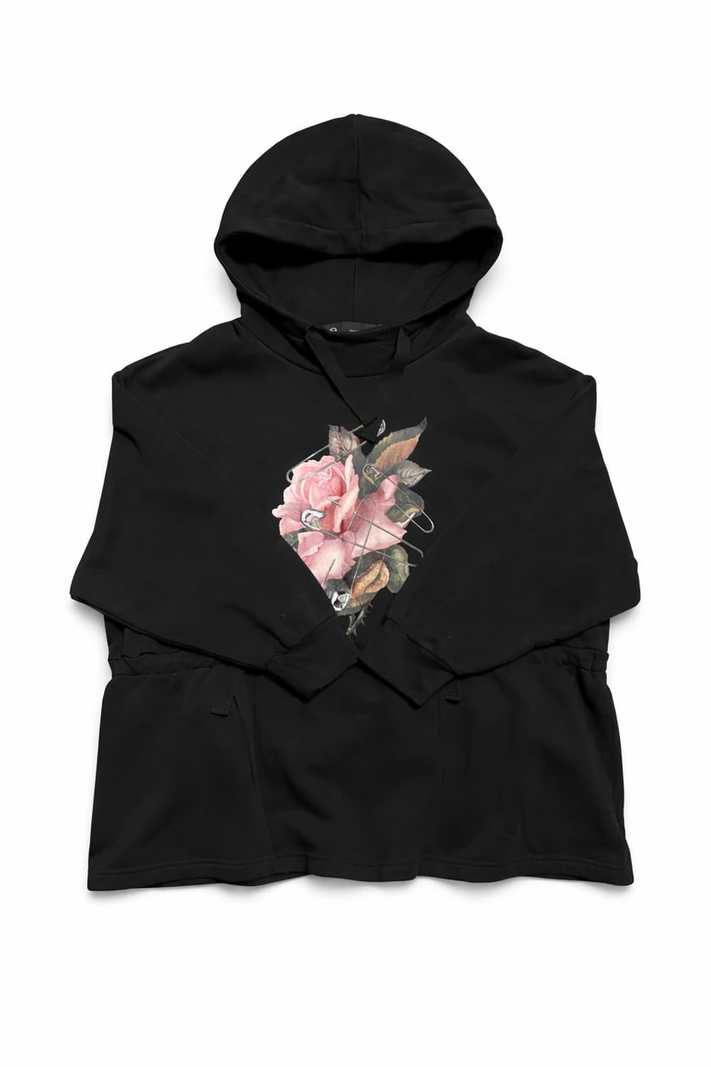 JPN 2021 스트릿 GU x 언더커버 장미 세이프티핀 호버핏 후드티 상품이미지1