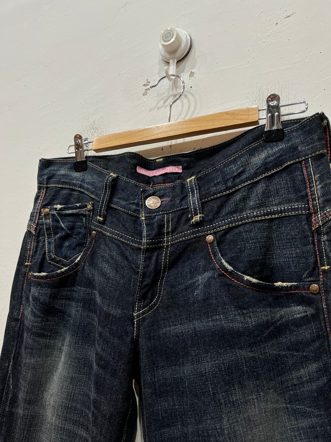 00s 리바이스 셀비지 로우라이즈 부츠컷 데님팬츠 Made in JPN 상품이미지4