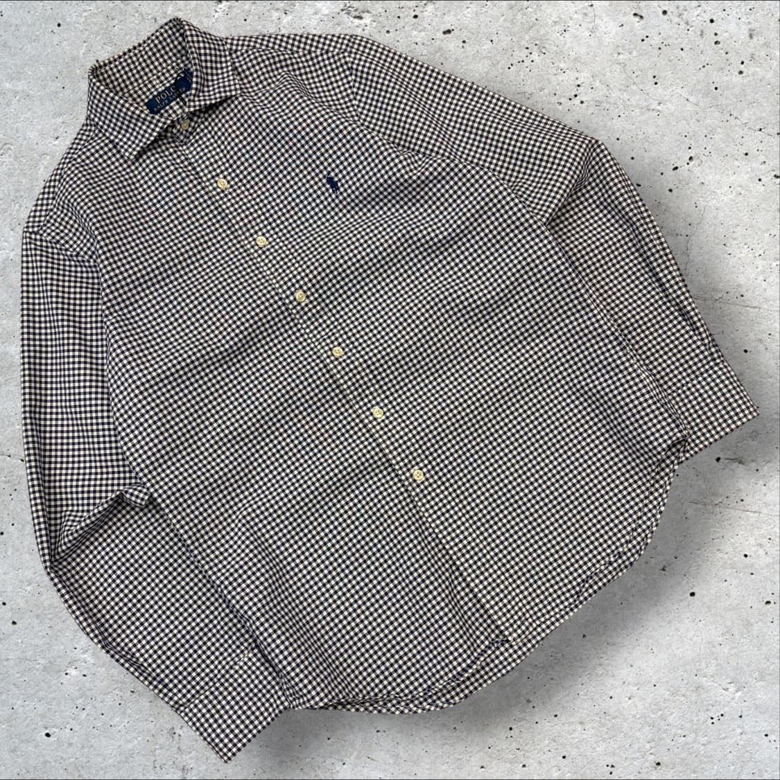 [S] 폴로 랄프로렌 깅엄체크 네이비 셔츠 D773 상품이미지1