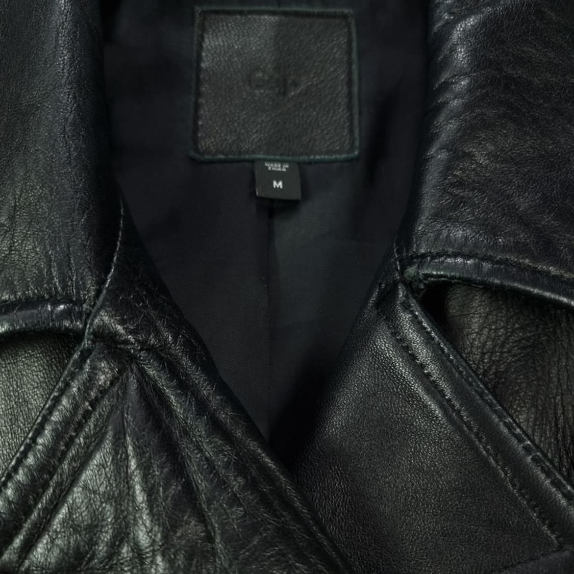 [갭] 리얼 램스킨 양가죽 사선 라이더 자켓 블랙 M18609 상품이미지8