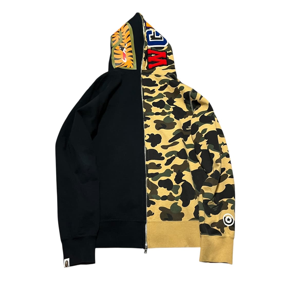 베이프 1st 황계 아수라 반반 샤크 후드집업  상품이미지2