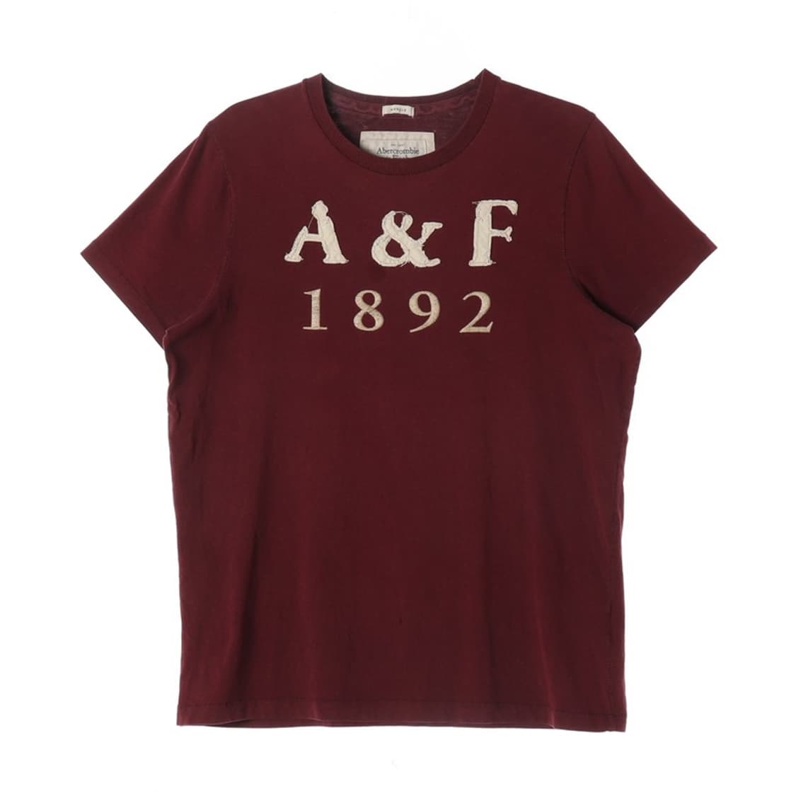 아베크롬비 1892 아플리케 머슬 핏 반팔 티셔츠 버건디 XXL 상품이미지1