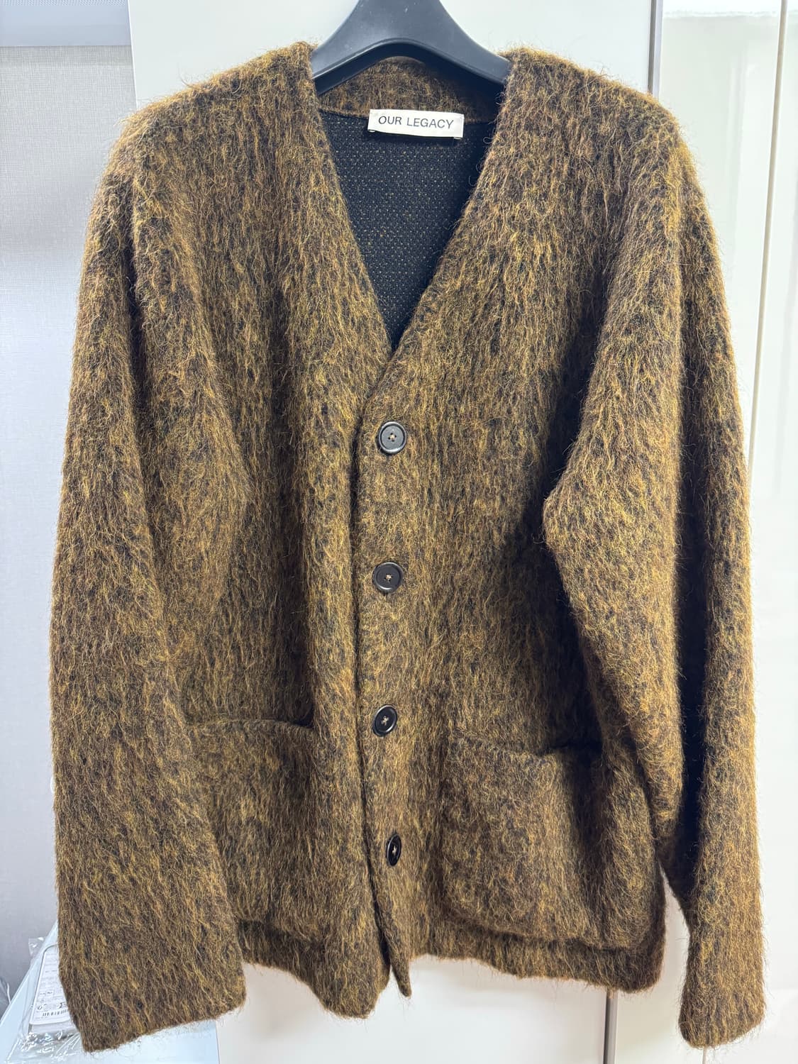 아워레가시 모헤어 가디건 올리브 46 상품이미지2