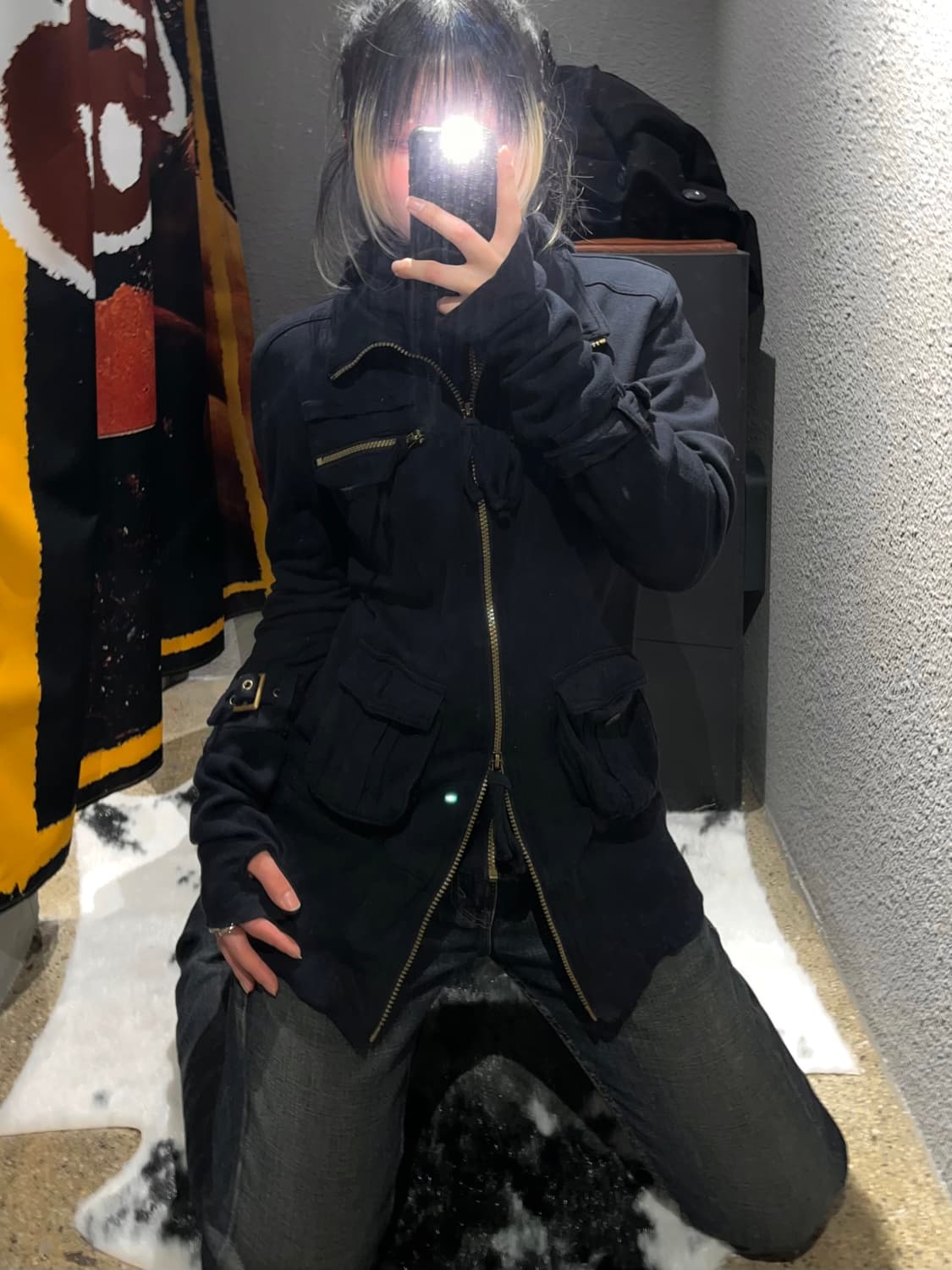 빈티지 투웨이 포켓 디테일 집업 상품이미지2